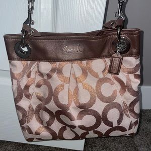 Pink and Gold Coach Purse